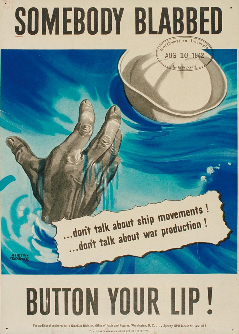 Illustration for article titled The Best Operations Security Propaganda Posters From World War II